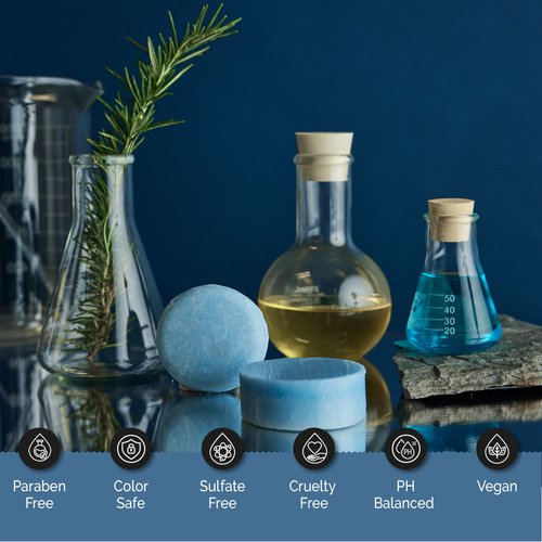 BOOTLEG BATH Growth Formula Shampoo and Conditioner Bar Set with Biotin and Rosemary Essential Oil, Vegan, Sulfate-Free, Phthalate-Free, Paraben-Free, Eco Friendly, 2.2 oz bars