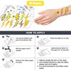 115 PCS Cute Funny Lightning Bolt Temporary Tattoos Sticker Funny Tornado Birthday Party Decorations Supplies Favors Gifts Baby Shower Boys Girls Cute Fake Lightning Bolt Tattoo School Reward Themed