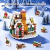 WULOBOOI Christmas Gingerbread House Advent Calendar Mini Building Set, 6 in 1 Xmas Ornaments Santa Claus Tree House Reindeer Sleigh Playset,337 Pieces Christmas Creative Gifts for Adults Girls Boys