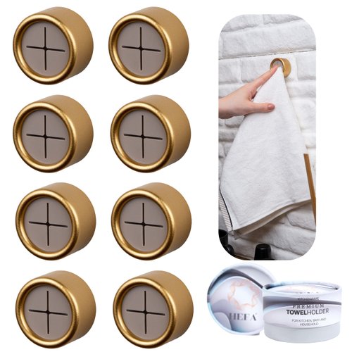 HEFA Eco-Friendly Towel Hooks - Dish, Hand & Kitchen Towel Holder, 8 Pack - Kitchen Organization Gadgets