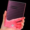 Eyelash Crystal Pallet Eyelash Extension Pallet Bigger Size Glass Pallet Lashes False Lash Tray Strip Adhesive Glue Holder for Eyelash Extensions (Pink,5.9 x 3.94 x 0.31 Inch)