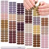 DANNEASY 24 Sheets Nail Polish Stickers Full Nail WrapsSolid Color Nail Polish Strips for Women Gel Nail Strips Self Adhesive Fingernail Stickers Manicure Kit with Nail File, Cuticle Stick