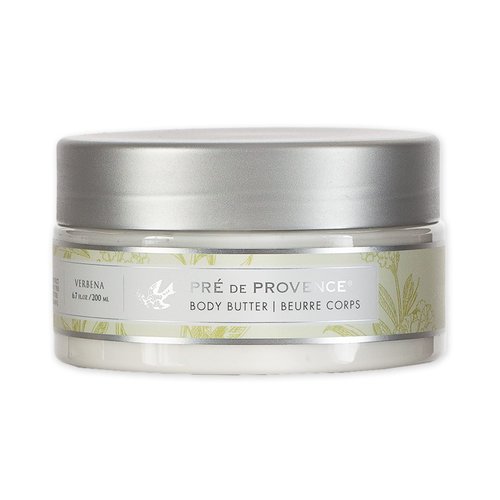 Pre de Provence Collection Shea Butter Enriched Body Butter Soothing & Hydrating Emollient Cream Body Moisturizer for Women, 6.7 Fl Oz, Verbena