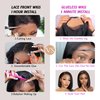 JONAWOON Bob Wig Human Hair Lace Front Wigs Human Hair Glueless Wigs Human Hair HD Transparent 13x4 Straight Lace Frontal Bob Wigs Pre Plucked Natural Hairline 180% Density 12 Inches