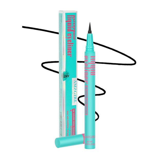 Waterproof Liquid Eyeliner,Black Eyeliner Pencil Super Slim Long Lasting,Cruelty-Free,Quick Drying,No-Skip Eyeliner by AMZGlRL,0.02 Fl Oz