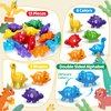 TEWIWAP ABC Matching Dinosaur Alphabet Learning Toy, Dinosaurs for Toddlers, Toys for Kids 4-6, Montessori Learning Toys for 3 4 5 Year Old, Fine Motor Toys (13Pcs Dinos with 26 Letters)