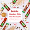 10PACK Christmas Party Favor No-Snap Table Favors with Prize Joke Gifts for Adults Kids Party Supplies Dinner Decorations British English Holiday Games Christmas Tree Pattern