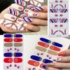 8 Sheets Gel Nail Strips 4th of July Gel Nail Stickers Independence Day Self Adhesive Nail Polish Glitter Nails Sticker Holiday Full Nail Wraps Stickers for Women Manicure Tips