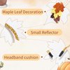 Fall Maple Leaf Headbands Glitter Headband Hair Hoop Gold Yellow Sequins Hair Accessories for Women Girls Festive Cosplay Costume Autumn Thanksgiving Party Supplies (maple style1, 1 count (Pack of 1))
