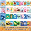 Crafts for Kids Ages 4-8 Sticker Paint Numbers Books for Kids Boys Girls Ocean Vehicles Desserts Monster Stickers Party Favors Road Plane Travel Toy Activity Book Relaxation Christmas Gifts