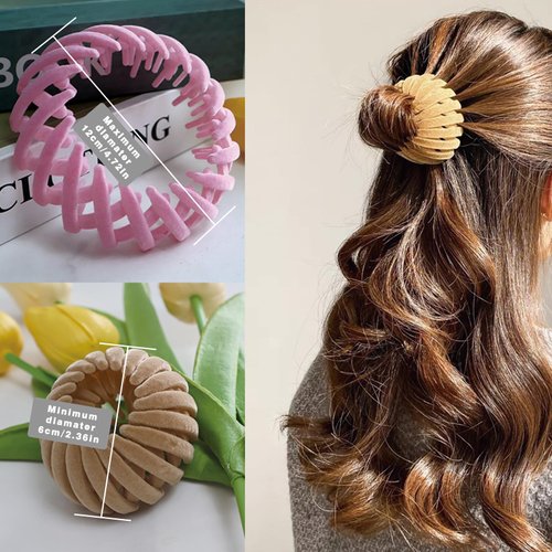 Aweoisa 7PCS Women's Hair Accessories, Bird Nest Magic Hair Clip with Hair Bun Clips