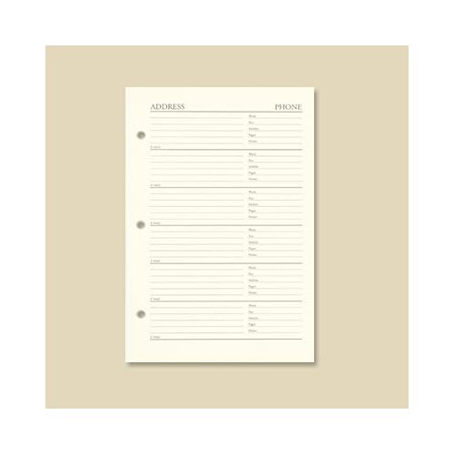 Gallery Leather Desk Address Book Refill Pages