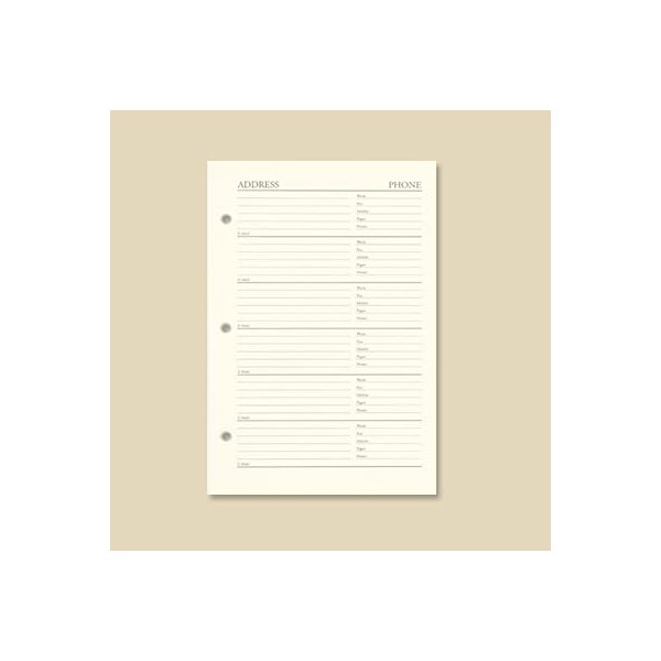 Gallery Leather Desk Address Book Refill Pages