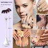 SMALLSHS LED UV Nail Lamp, Mini Lotus Hands Free Light Rotatable Nail Dryer Quick Dry Nail Polish Curing Lamp Gooseneck Flash Cure Light for Home DIY & Salon Manicure Decor