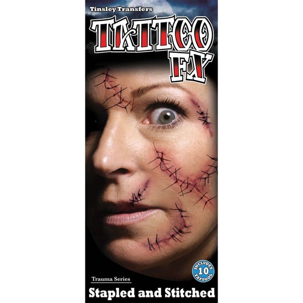 Tinsley Transfers Stapled & Stitched Temporary Tattoo Kit, Standard
