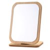 Aestivate Rectangle Compact Table Mirror Standing Wood Framed Mirror Desktop Mirror 90 Degree Rotating Mirror for Makeup Cosmetic