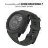 MoKo Watch Strap Compatible with Garmin Instinct Esports/Solar/Tactical/Tide Military Watch,Soft Silicone Adjustable Replacement Band Fit Garmin Instinct 2 Sports GPS Smart Watch - Graphit Gray