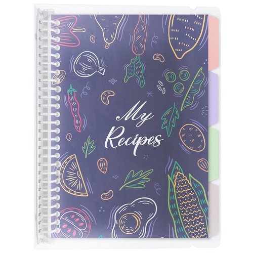 Blank Recipe Book to Write in Your Own Recipes, 8.5" x 11" Removable Hardcover Family Recipe Binder with Dividers, Customized Personal Recipe Book Hold 140 Recipes (Salvia Blue)