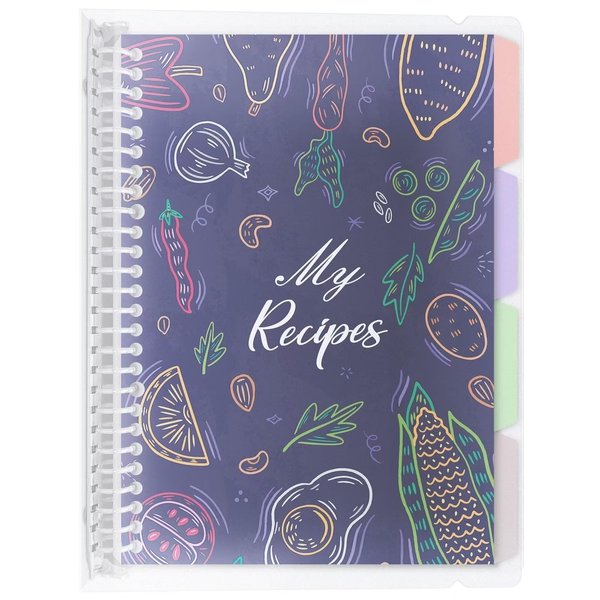 Blank Recipe Book to Write in Your Own Recipes, 8.5" x 11" Removable Hardcover Family Recipe Binder with Dividers, Customized Personal Recipe Book Hold 140 Recipes (Salvia Blue)