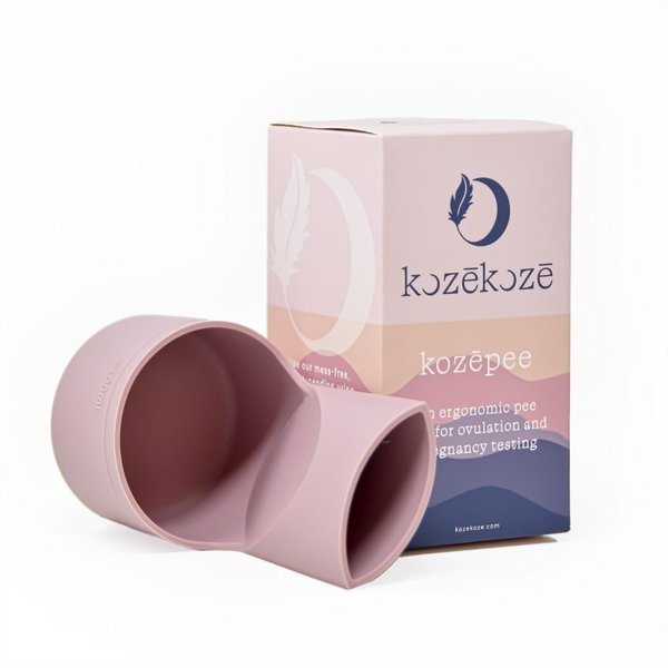 kozēpee Fertility No-Mess Ergonomic Pee Cup, Reusable Urine Cup for Ovulation, Pregnancy, & Home Fertility Tests, Easy to Use & Clean