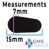 GMS Optical Soft Foam Self-Adhesive Nose Pads for Glasses, Sunglasses, and Eye-wear – 15mm (5 Pair, Black)