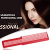 6 Pieces Hair Cutting Comb for Women, Professional Barber Combs Set All Purpose Clipper Comb Hairstylist Hair Comb for Men Stylists Home Salon (Black, White and Red)