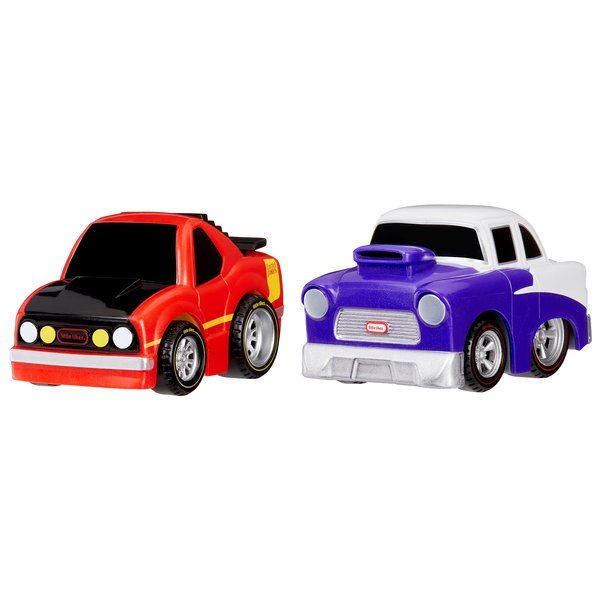 Little Tikes Crazy Fast Cars 2 Count (Pack of 1) Muscle Movers, Muscle Car Themed Pullback Toy Vehicles Goes up to 50 ft