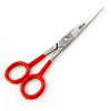 SupErcut Scissors Barber Hair Shears Ice Tempered 6" - Red Padded Finger Holes