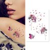 Waterproof Dandelion Flowers Body Tattoo For Leg Arm Fake Tattoo Kits Latest Temporary Tattoos for Women and Men With Four Color Sheets Different Designs