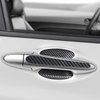neynavy 8 PCS Car Door Handle Scratch Protectors, Universal Carbon Fiber Car Door Handle Paint Guard, Door Handle Cups Protective Film Side Sticker, Prevent Paint Chipping Door Bowl Sticker (Black)