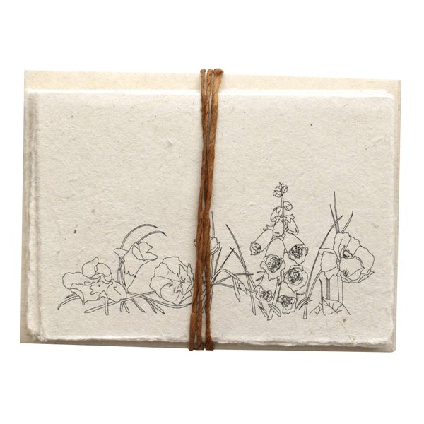 Handmade Seeded Plantable Note Cards with Envelopes Set of 6 Wildflowers