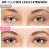 Fenshine Cluster Lashes Extensions Kit, 144 Pcs Individual Lashes Extension Kit with Lash Bond & Seal and Applicator, Wide Stem D Curl Mix 9-15mm Length DIY Eyelash Extension Individual False Lashes for Personal Use at Home