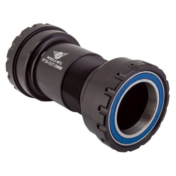 Wheels Manufacturing PressFit 30 Outboard Bottom Bracket: 29mm Bearing ID for SRAM Dub, ABEC-3 Bearings, Black Cups