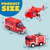 JOYIN Toddler Fire Truck Toys for 3 4 5 6 7 Year Old Boys - Fire Engine, Emergency Vehicle, Kids Firetruck, Friction Powered Car with Lights and Sounds, Christmas Birthday Gifts for Boys Girls Age 3-9