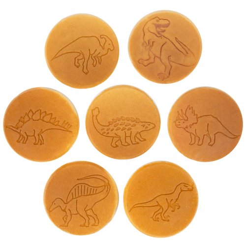 Dino Mini Pancake Pan - Make 7 Unique Flapjack Dinosaurs, Nonstick Pan Cake Maker Stovetop Griddle for Jurassic Fun & Easy Cleanup, Great for Family Breakfast or Gift for Him, Kids and Adults