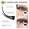 LASHVIEW Eyelash Extensions,Ellipse Flat Eyelash Extensions 0.15mm D Curl 8-15mm Mixed Tray,Mink Black,Individual Lashes,Super Matte Extremely Soft Professional Salon Use