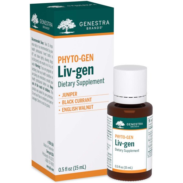 Genestra Brands Liv-gen | Juniper, Black Currant, and English Walnut Herbal Supplement | 0.5 fl. oz.