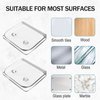 15 Pcs Shower Curtain Clips Transparent Self Adhesive Shower Splash Guard Holder for Shower Liners Curtains,Easy to Install, No Tools Required (Clear)