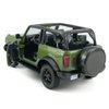 2-Door Convertible Bronco Badlands Model Car 1/36 Scale Diecast Toy Cars Metal Alloy Children’s Vehicles, Pull Back Doors Open, Black Rim, Mens Collection, Kids Toys for Boys Gifts, Cake Topper, green