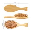 HybtwinHair Brushes for Women & Natural Bamboo Hair Brush for Massaging Scalp – Softening Soft Bristle Hair Brush for Curly , An extra gift (no pattern)