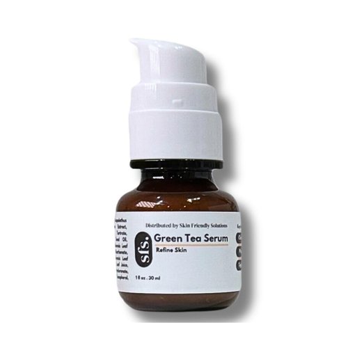 Skin Friendly Solutions Clarifying Green Tea Hyaluronic Acid Serum for red light therapy with Niacinamide - Skin Repairing and Clarifying Face Serum