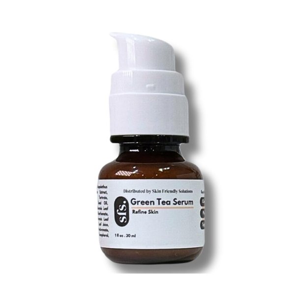 Skin Friendly Solutions Clarifying Green Tea Hyaluronic Acid Serum for red light therapy with Niacinamide - Skin Repairing and Clarifying Face Serum