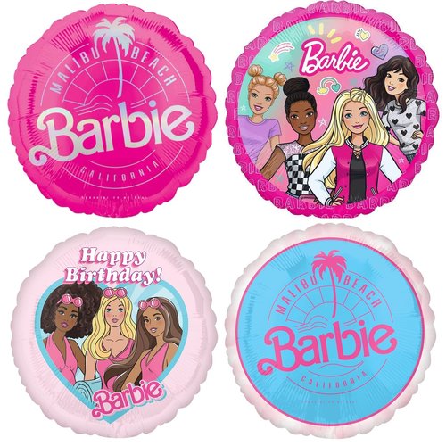Barbie's Birthday Party Supplies 4pc Foil Balloon Bouquet Decorations