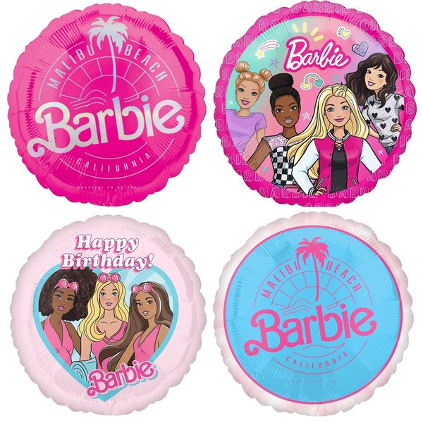 Barbie's Birthday Party Supplies 4pc Foil Balloon Bouquet Decorations