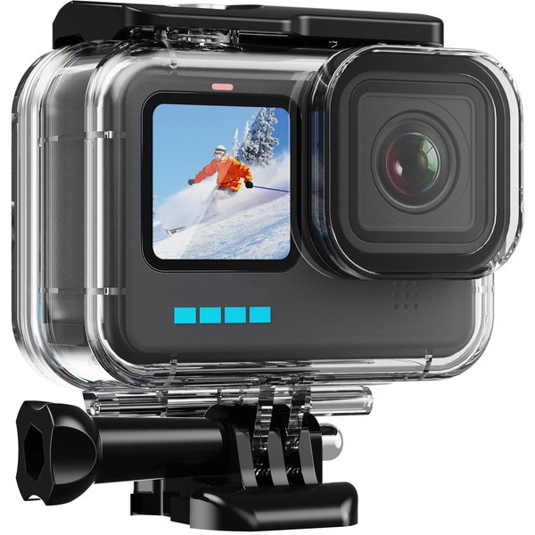 HONGDAK 196ft/60m Waterproof Housing Case for GoPro Hero 12 11 10/9 Black, Protective Underwater Dive Housing Shell with Bracket Accessories for Go Pro Hero12 Hero11 Hero10 Hero9 Action Camera