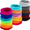 Canlierr 500 Pcs Hair Ties Bulk for Thick Non Metal Hair Elastics Hair Rubber Bands Ponytail Holders for Women Men Straight Thick Curly Hair, 2 mm x 3.5 cm (Multicolor)