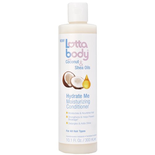 Lotta Body Hydrate Me Moisturizing Conditioner with Coconut & Shea Oils, 10 Fluid Ounce
