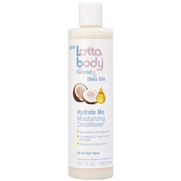 Lotta Body Hydrate Me Moisturizing Conditioner with Coconut & Shea Oils, 10 Fluid Ounce