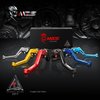MZS Black Motorcycle Clutch Brake Levers Short Adjustable CNC Compatible with Z1000 03-06 | ZX6R/636 00-04 | ZX9R 00-03 | ZX10R 04-05 | ZX12R 00-05 | ZZR600 05-09 | KLZ1000 12-14