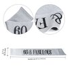 Tihebax 60th Birthday Sash and Tiaras for Women, 60th Birthday Decorations Women Fabulous Sash and Crown for Women 60 & Fabulous Birthday Gifts for Happy 60th Birthday Party Favor Supplies (Silver)